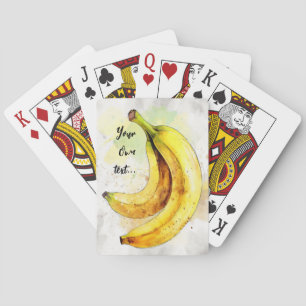 Banana watercolor bananas party playing cards