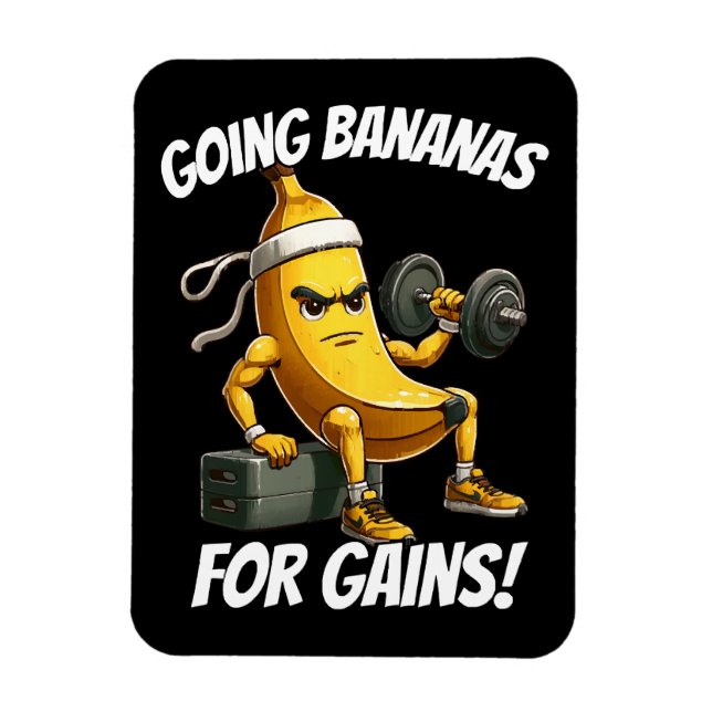 banana working out magnet (Vertical)