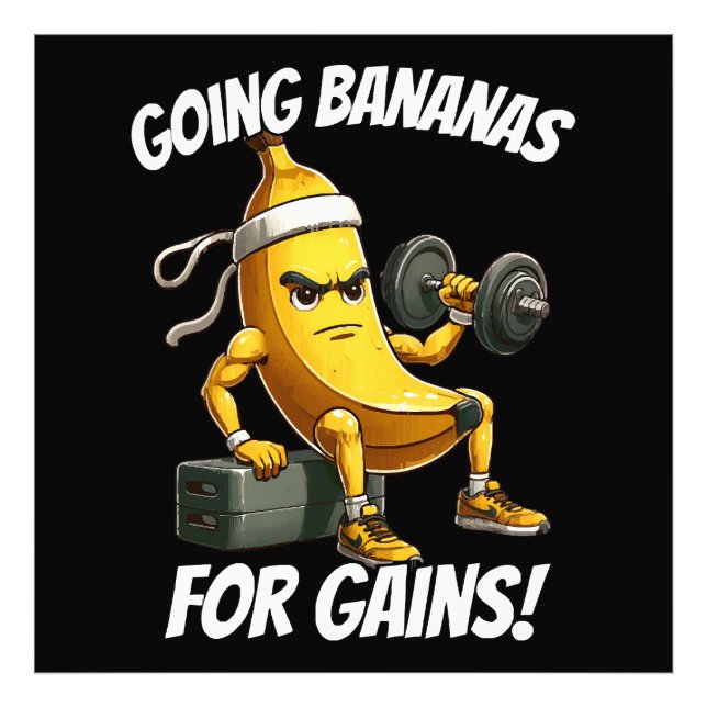 banana working out photo print (Front)