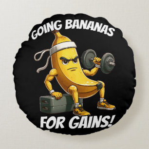 banana working out round cushion
