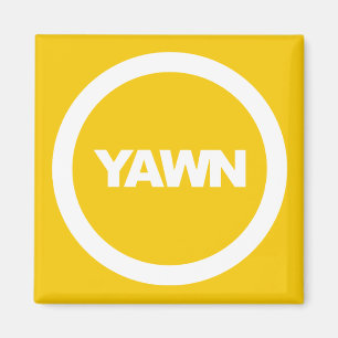 Banana Yawn Brand Dorm Fridge Magnet