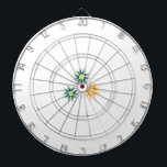 Banana Yellow, Dark Blue Green, decorative Dartboard<br><div class="desc">Dartboard</div>
