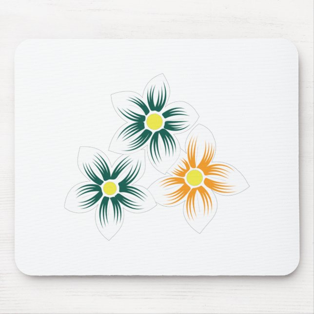 Banana Yellow, Dark Blue Green, decorative Mouse Pad (Front)