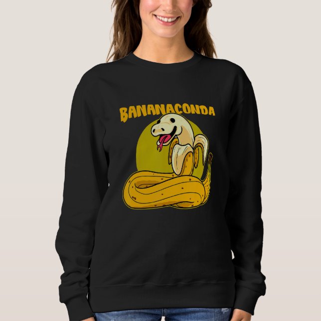 Bananaconda Snake With Banana Pyjamas Anaconda Pyt Sweatshirt (Front)
