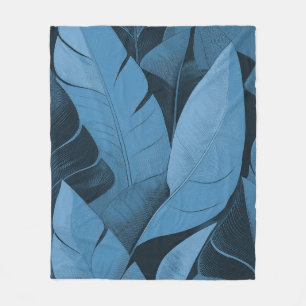 Bananarama Hawaiian Banana Leaves Fleece Blanket