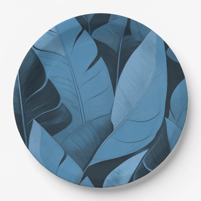 Bananarama Hawaiian Banana Leaves Paper Plate (Front)