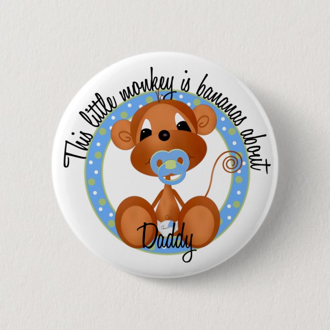 Bananas About Daddy 6 Cm Round Badge (Front)