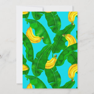 Bananas and leaves watercolor design