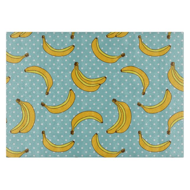 Bananas And Polk Dots Cutting Board (Front)