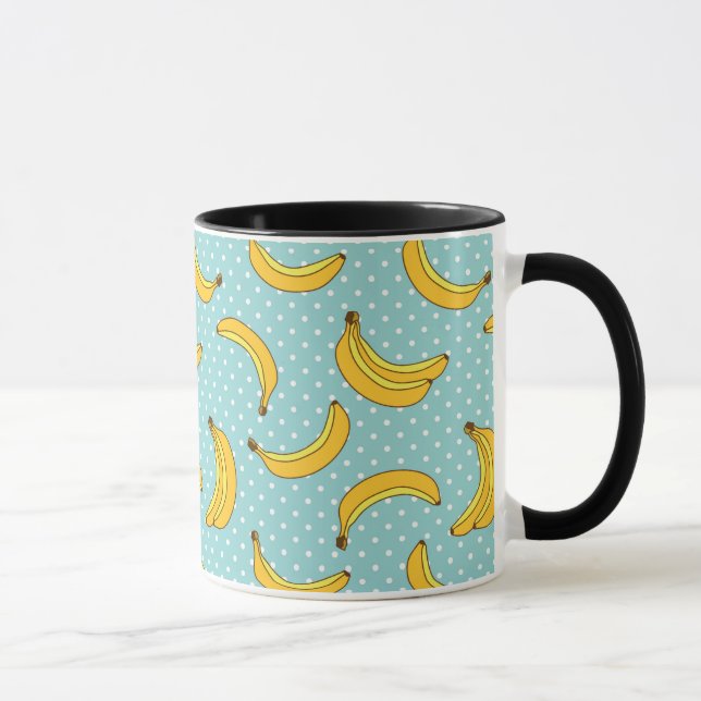 Bananas And Polk Dots Mug (Right)
