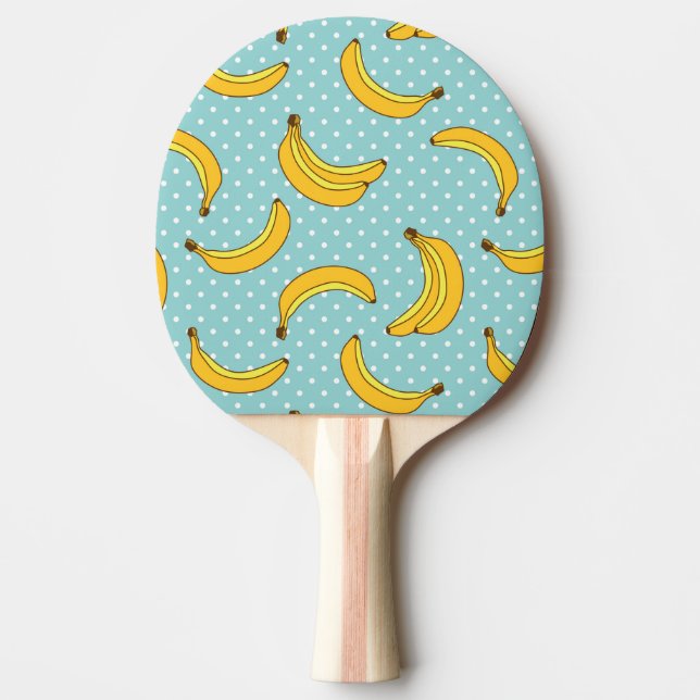 Bananas And Polk Dots Ping Pong Paddle (Front)