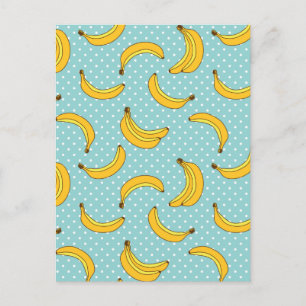Bananas And Polk Dots Postcard