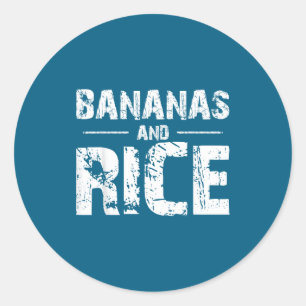Bananas and rice  classic round sticker
