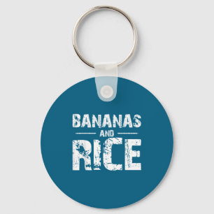 Bananas and rice  key ring