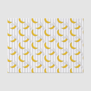 Bananas and Stripes Print Pattern Tissue Paper