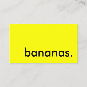 bananas. business card