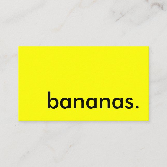 bananas. business card (Front)