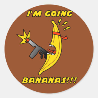 bananas classic round sticker