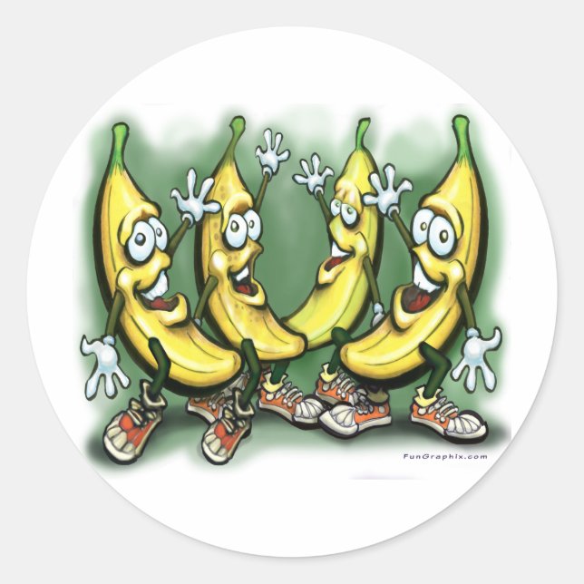 Bananas Classic Round Sticker (Front)
