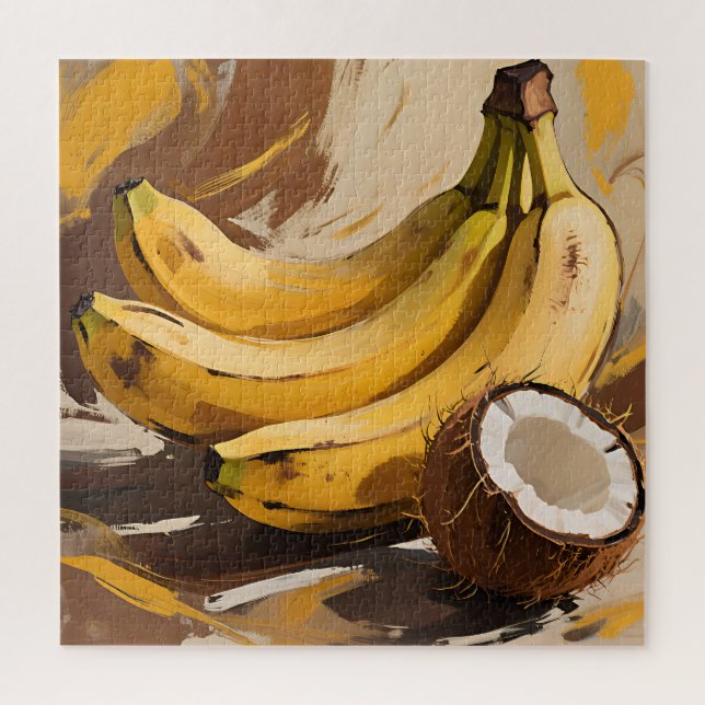 Bananas Coconut Still Life Jigsaw Puzzle (Vertical)
