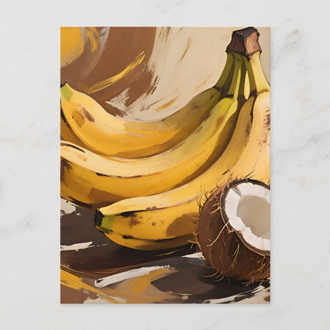Bananas Coconut Still Life Postcard (Front)