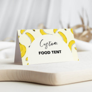 Bananas Food Labels Place Card