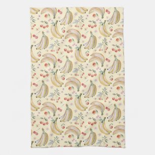 Bananas for Cherries Tea Towel