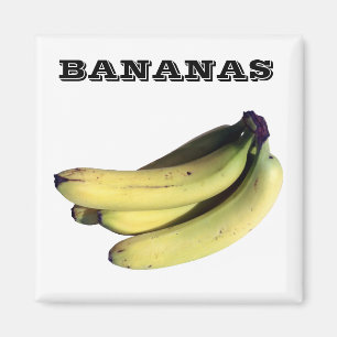 Bananas - (Fridge Magnet Sqare)