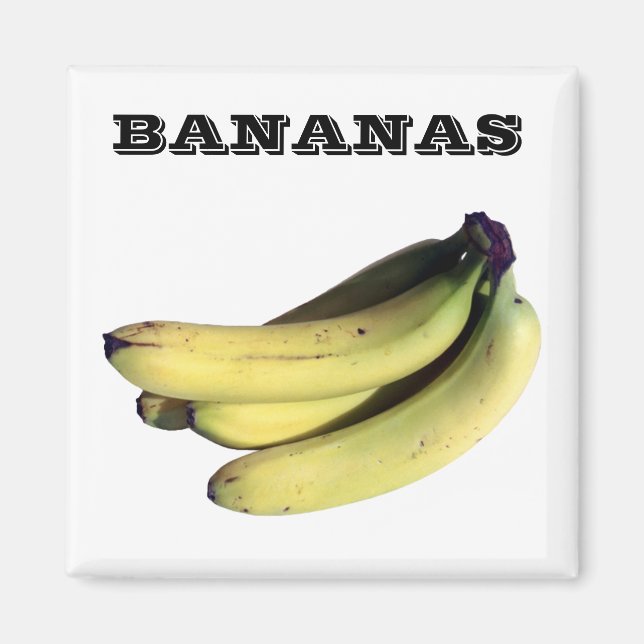 Bananas - (Fridge Magnet Sqare) (Front)