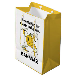 Bananas Fruit Funny Bananas Medium Gift Bag