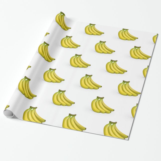 BANANAS FUNNY WRAPPING PAPER (Unrolled)