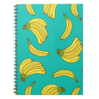Bananas hand drawn seamless pattern. Sketch illust Notebook