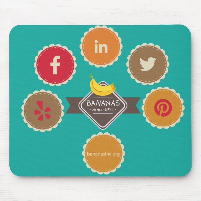 BANANAS Icons Mouse Pad (Front)