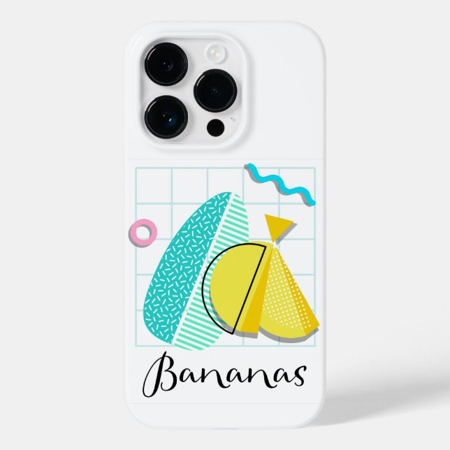 Bananas Memphis Case-Mate iPhone Case (Back)