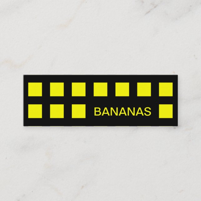 BANANAS (mod squares) Mini Business Card (Front)