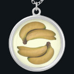 Bananas Necklace<br><div class="desc">A pendant featuring two images of a bunch of bananas.</div>