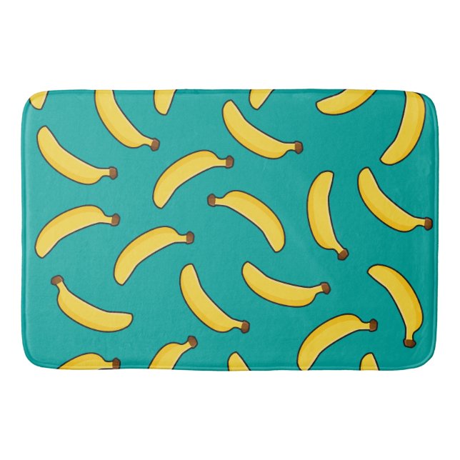 Bananas on Teal Bath Mat (Front)