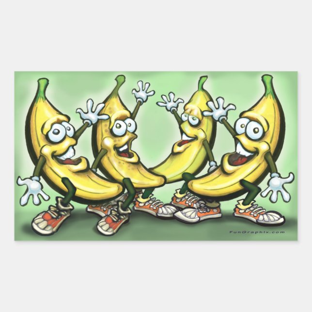 Bananas Rectangular Sticker (Front)