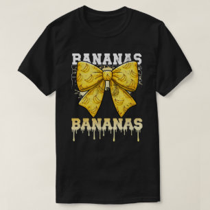 Bananas - Retro Yellow Fruit Bow Graphic T-Shirt