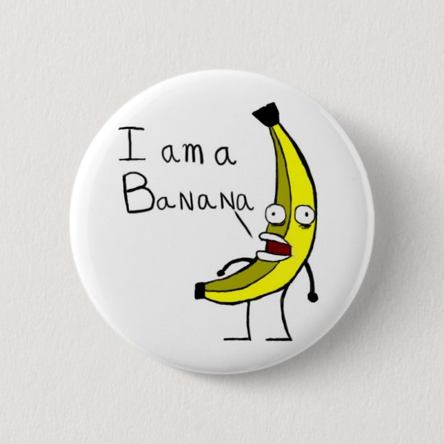 bananas rule 6 cm round badge (Front)
