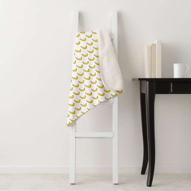 Bananas Sherpa Blanket (In Situ)