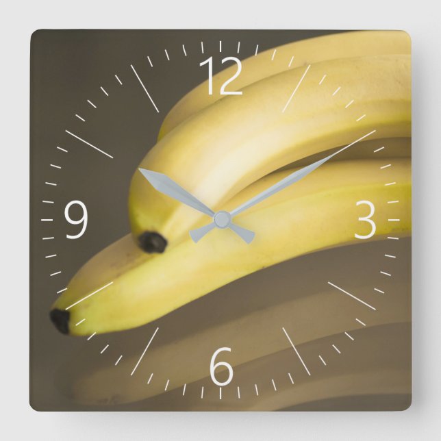Bananas Square Wall Clock (Front)