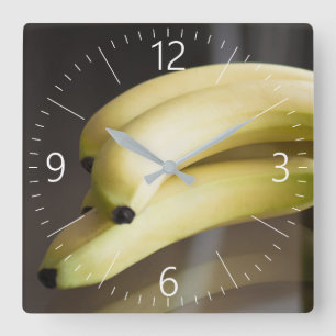 Bananas Square Wall Clock