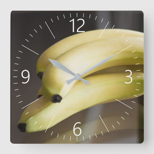 Bananas Square Wall Clock (Front)