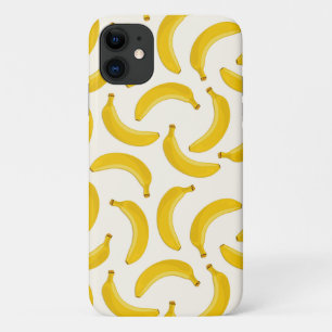 Bananas Tropical Fruit Print, Yellow and White Case-Mate iPhone Case