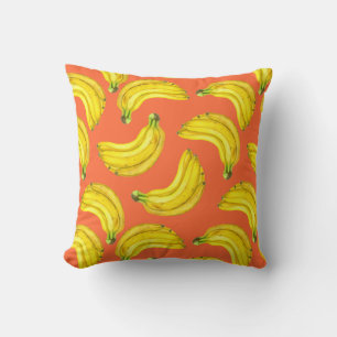 Bananas watercolor cushion