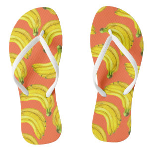 Bananas watercolor jandals
