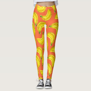Bananas watercolor leggings