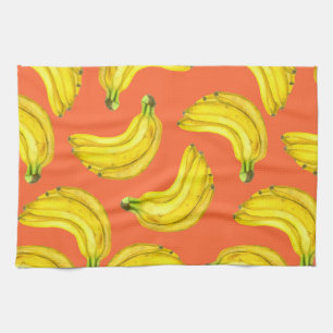 Bananas watercolor tea towel