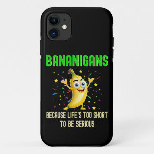 Bananigans, Go Bananas, Cheerful Funny Positive Case-Mate iPhone Case